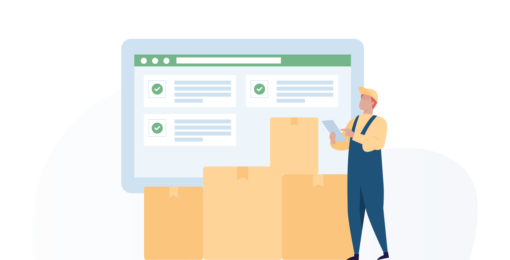 Man looking at inventory to make sure he's not overstocked or understocked.